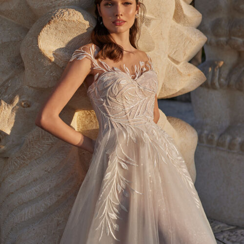 Wedding dresses with flowers