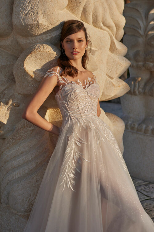 Wedding dresses with flowers
