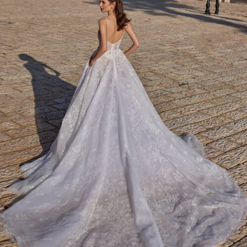Wedding dresses with a trail